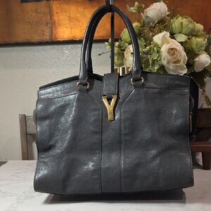 YSL Grey Cabas Sactchel